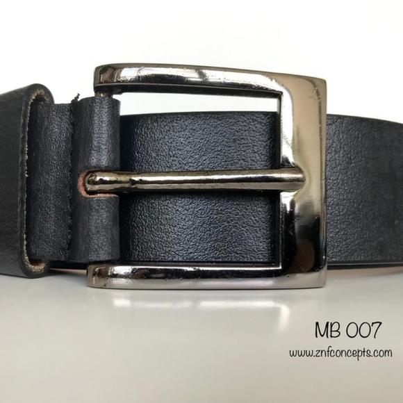 Genuine Leather Belt, Black, buckle may not be exactly as shown. - Picture 6 of 6